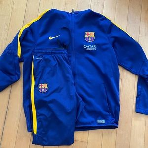 Nike FC Barcelona track suit.